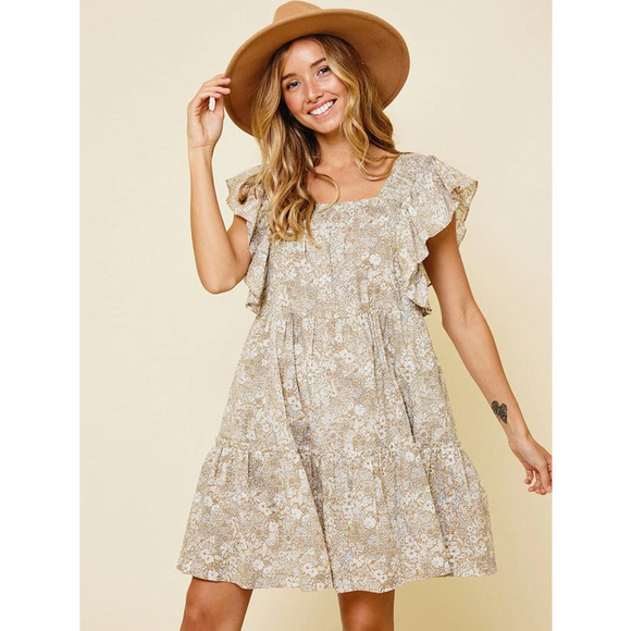 Shop The Toluca Puff Sleeve Frill Trim Eyelet Dress White | Selfie Leslie